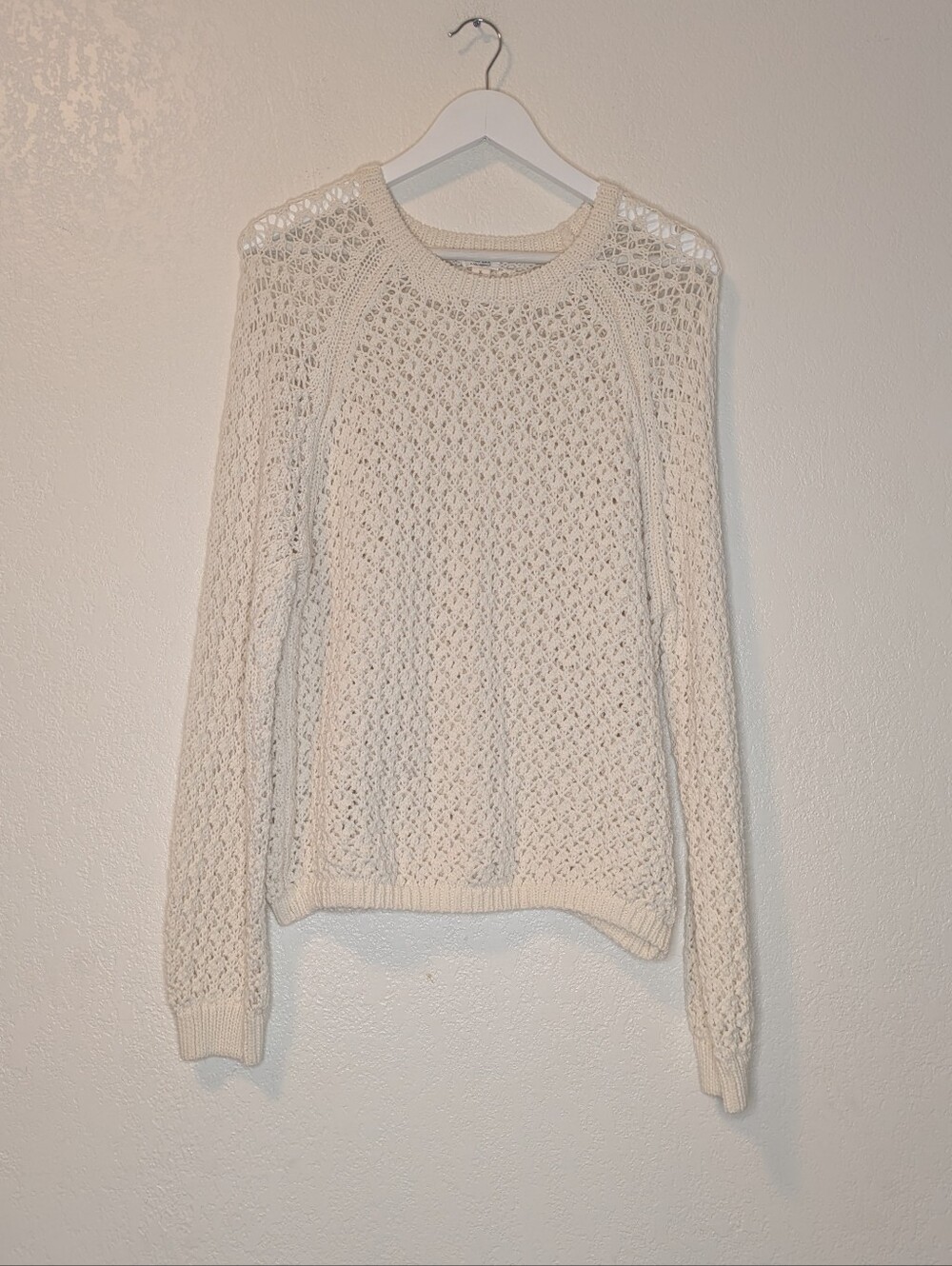 A New Approach Women’s Cream Open-Knit Sweater XL